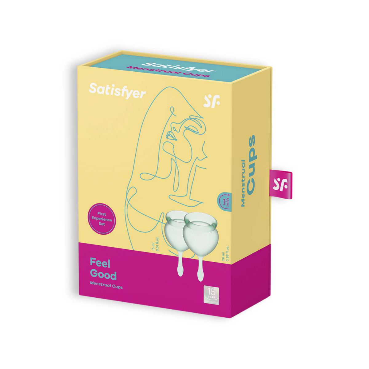 SATISFYER - FEEL GOOD MENSTRUATION CUPS SET DARK GREEN