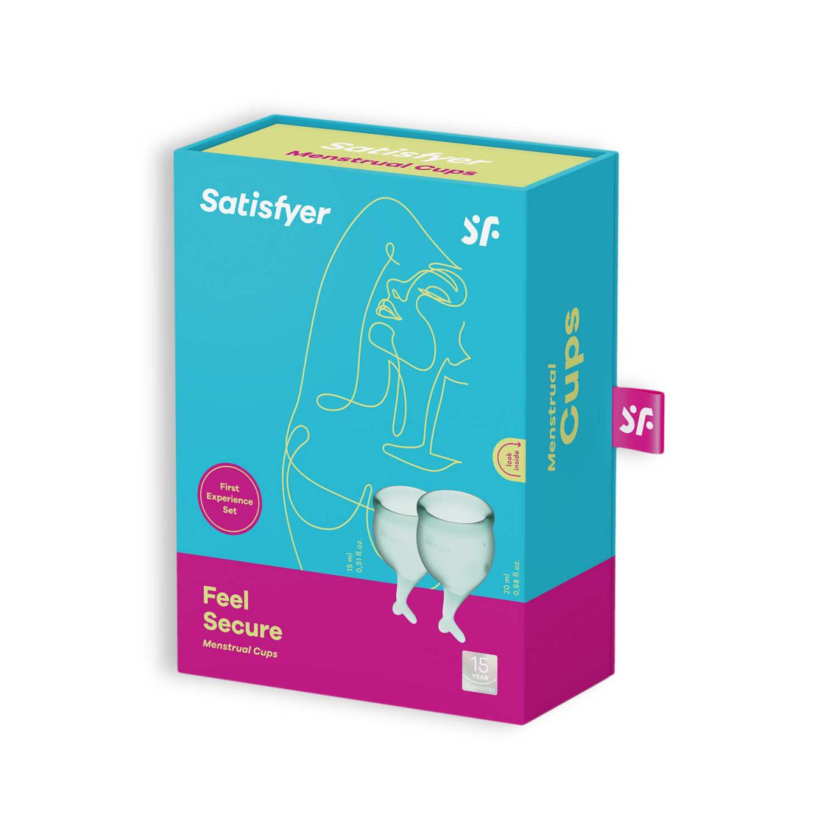 SATISFYER - FEEL SECURE MENSTRUATION CUPS SET DARK GREEN