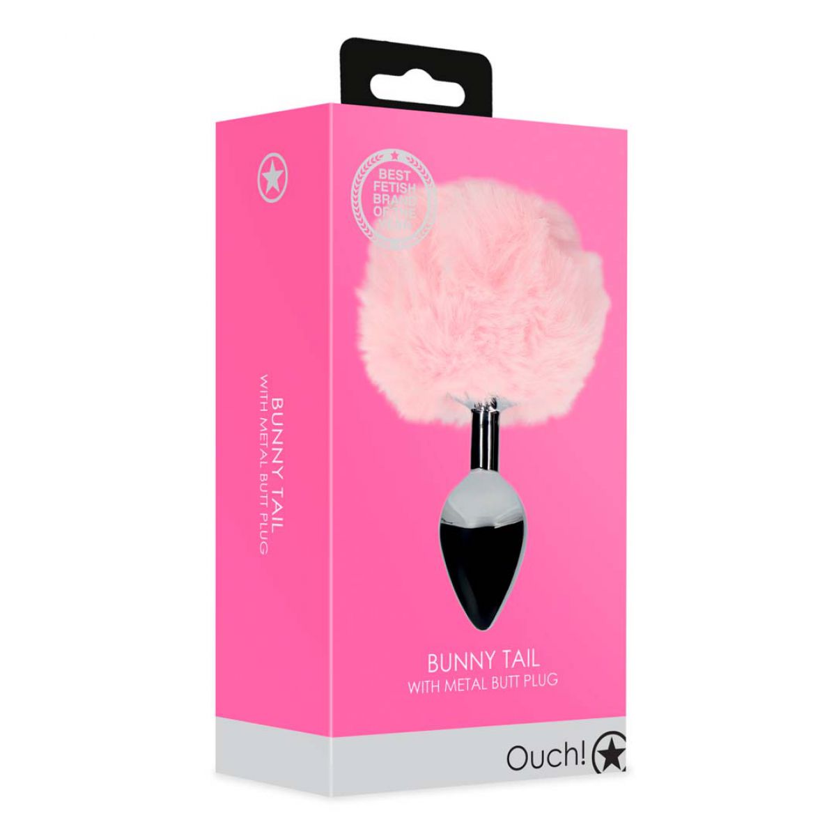 OUCH! - BUNNY TAIL WITH METAL BUTT PLUG PINK