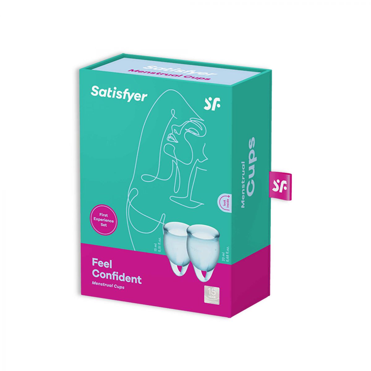 SATISFYER - FEEL CONFIDENT MENSTRUATION CUPS SET LIGHT BLUE