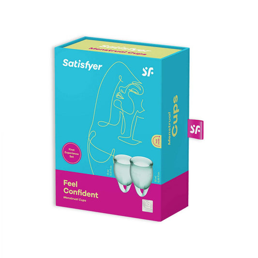 SATISFYER - FEEL CONFIDENT MENSTRUATION CUPS SET DARK GREEN