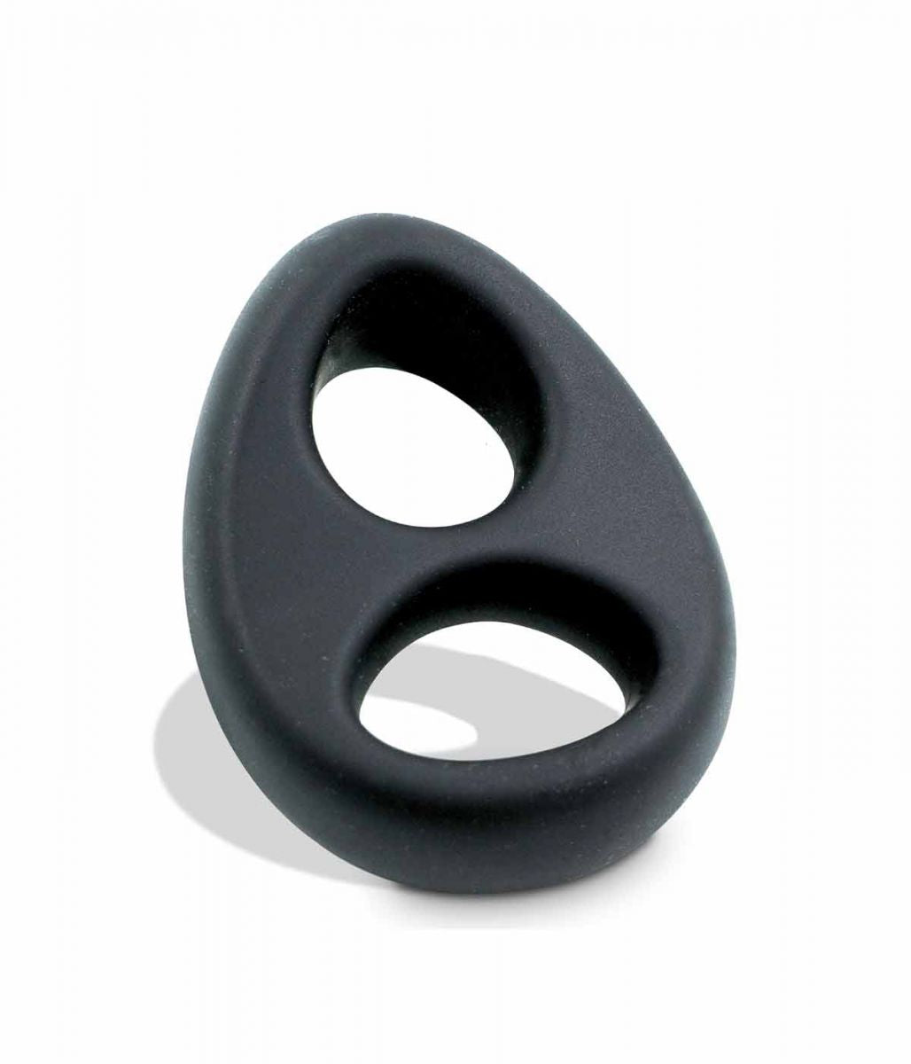 MR COCK - DUO SILICONE COCKRING BLACK