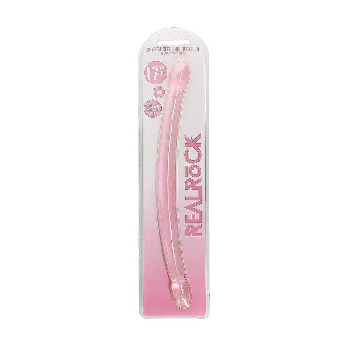 RealRock Non realistic double dildo 42 cm Clear