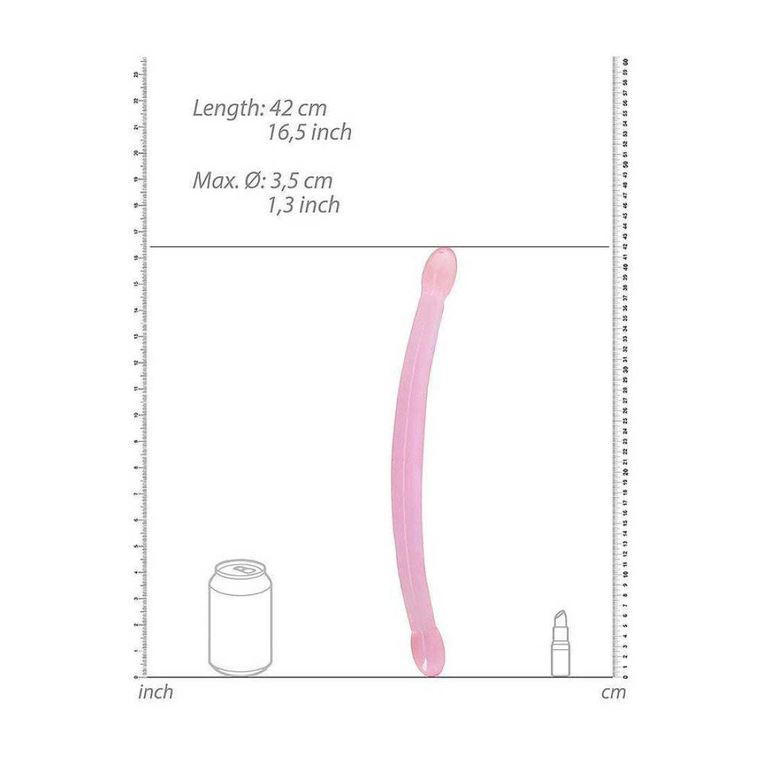 RealRock Non realistic double dildo 42 cm Clear